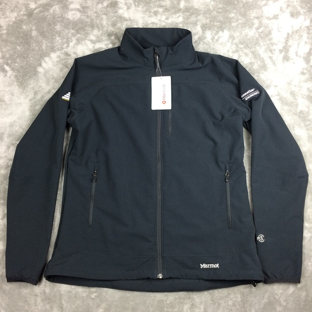 Marmot Tempo Tech Jacket Womens XL Black Full Zip Performance Breathable Hiking